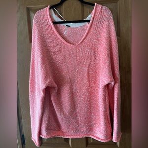 Free People Bright Lights Neon Pink sweater